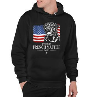 Proud French Mastiff American Flag Patriotic Dog Gift Hoodie | Mazezy