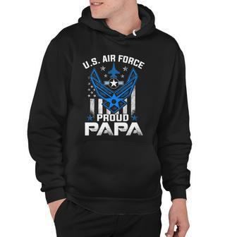 Proud Papa Us Air Force American Flag - Usaf Hoodie - Thegiftio UK