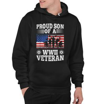 Proud Son Of A Wwii Veteran Veterans Patriotic Veteran Hoodie - Thegiftio UK