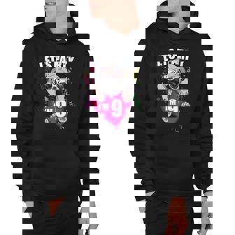 Pug Birthday Im Nine Lets Party 9Th Bday Cute Dog Flying Hoodie | Mazezy