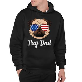 Pug Dad Patriotic Dog 4Th Fourth Of July Hoodie - Seseable