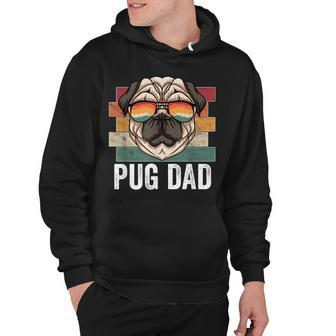 Pug Dog Dad Retro Style Apparel For Men Kids Hoodie - Seseable