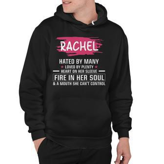 Rachel Name Gift Rachel Hated By Many Loved By Plenty Heart On Her Sleeve Hoodie - Seseable