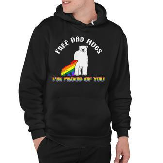 Rd Free Dad Hugs Papa Bear Lgbtq Gay Pride Fathers Day Hoodie - Thegiftio UK