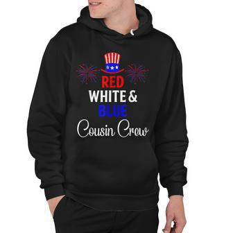 Red White & Blue Cousin Crew 4Th Of July Firework Matching Hoodie - Seseable