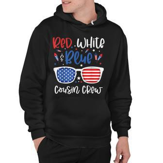 Red White & Blue Cousin Crew 4Th Of July Kids Usa Sunglasses Hoodie - Seseable
