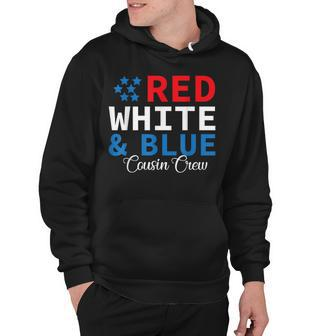 Red White & Blue Cousin Crew Family Matching 4Th Of July Hoodie - Seseable