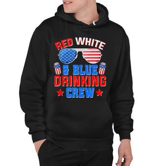 Red White And Blue Drinking Crew 4Th Of July Sunglasses Hoodie - Seseable