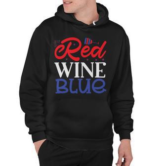 Red Wine Blue 4Th Of July Wine Red White Blue Wine Glasses V2 Hoodie | Favorety CA