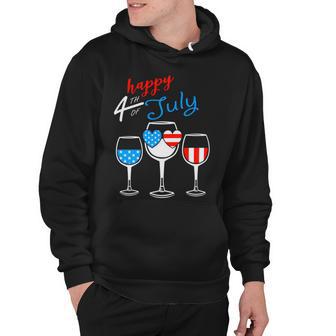 Red Wine Blue 4Th Of July Wine Red White Blue Wine Glasses V4 Hoodie | Favorety