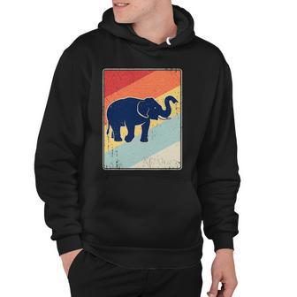 Retro Elephant - Vintage Elephant Distressed Gift Hoodie - Thegiftio UK