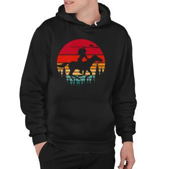 Retro Indigenous Native Pride Horse Riding Native American Hoodie | Mazezy