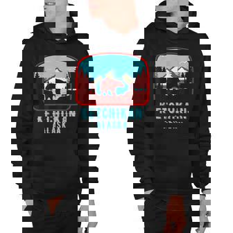 Retro Ketchikan Alaska Wild Bear Hoodie - Thegiftio UK