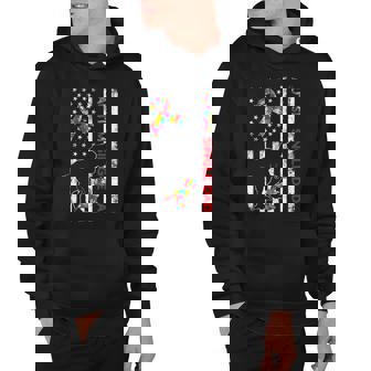 Retro Single Dad Saurus Awareness American Flag Autism Hoodie | Mazezy