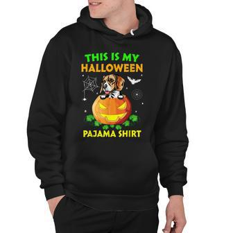Retro This Is My Halloween Pajama Beagle Hoodie - Seseable