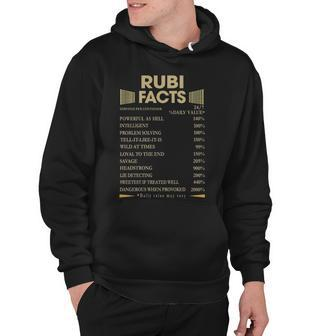 Rubi Name Gift Rubi Facts Hoodie - Seseable