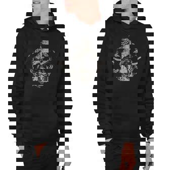 Scandinavian Creepy Raven Valkyrie Warrior Skull Viking Hoodie - Thegiftio
