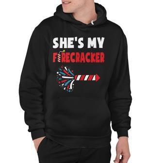 Shes My Firecracker 4Th Of July Matching Couples Cute Hoodie - Seseable