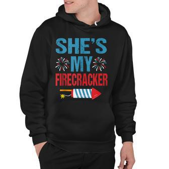 Shes My Firecracker His And Hers 4Th July Couples Hoodie - Seseable