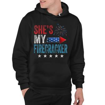 Shes My Firecracker His And Hers 4Th July Vintage Gift Hoodie - Seseable