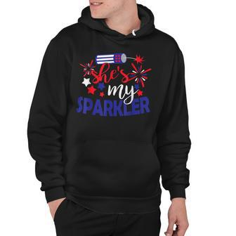 Shes My Sparkler 4Th Of July Matching Couples Hoodie - Seseable