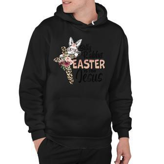 Silly Rabbit Easter Is For Jesus Easter Day Leopard Cross Hoodie - Thegiftio UK
