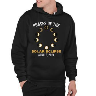 Solar Eclipse 2024 Phases Of The Solar Eclipse April 8 2024 Hoodie - Thegiftio UK