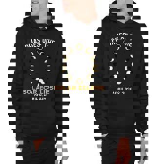 Solar Eclipse 2024 Phases Of The Solar Eclipse April 8 2024 Hoodie - Thegiftio