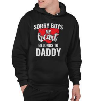Sorry Boys My Heart Belongs To Daddy Kids Valentines Gift Hoodie | Mazezy DE