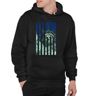 Statue Liberty American Flag Proud American Hoodie | Mazezy