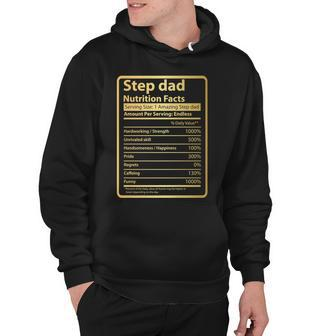 Step Dad Nutrition Facts Fathers Day Gift For Step Dad Hoodie - Thegiftio UK