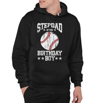Stepdad Of The Birthday Boy Baseball Lover Vintage Retro Hoodie - Seseable