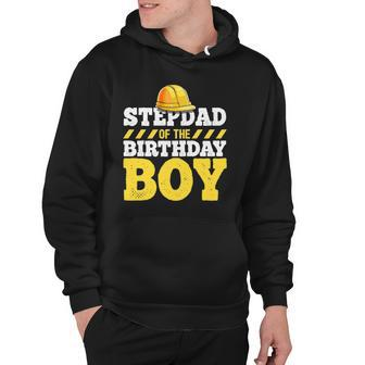 Stepdad Of The Birthday Boy Construction Hat Birthday Party Hoodie - Thegiftio UK
