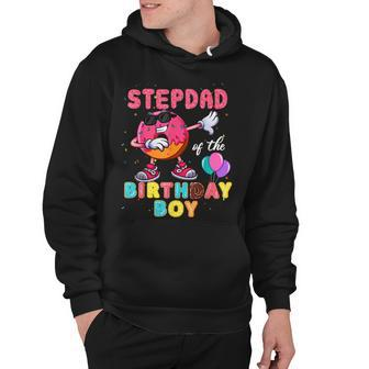 Stepdad Of The Birthday Boy Donut Dab Birthday Hoodie | Seseable UK