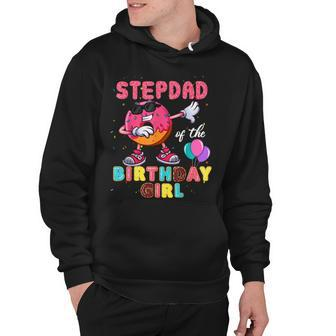 Stepdad Of The Birthday Girl Donut Dab Birthday Hoodie - Seseable