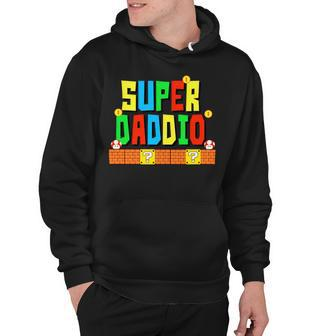 Super-Daddio Funny Dad Daddy Father Video Game Lovers Hoodie - Monsterry