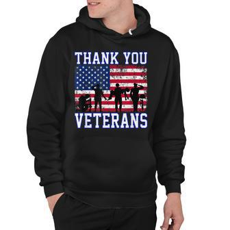 Thank You Veterans | American Flag Thanks America Patriotic Hoodie - Thegiftio UK