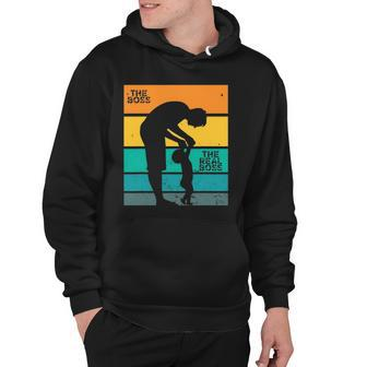 The Boss The Real Boss – Father Son Daughter Matching Dad Hoodie | Mazezy