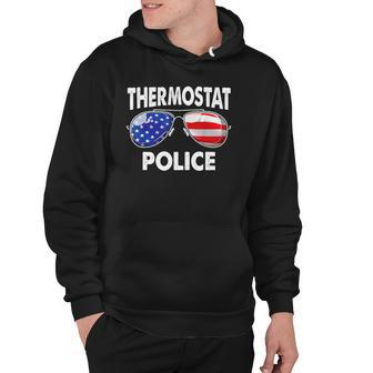 Thermostat Police Usa Flag Sunglasses Fathers Day Hoodie | Mazezy
