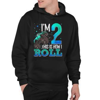 This Is How I Roll 2 Years Old Monster Truck 2Nd Birthday Hoodie | Mazezy