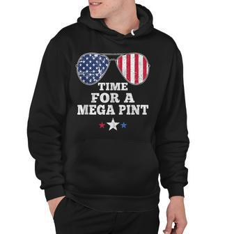 Time For A Mega Pint Funny 4Th Of July Patriotic Sunglasses Hoodie - Seseable