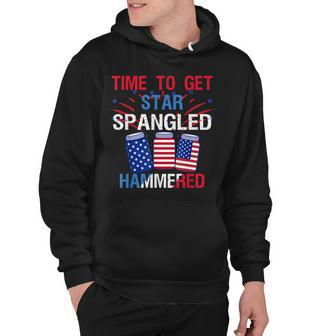 Time To Get Star Spangled Hammered 4Th Of July America Beer Hoodie - Seseable