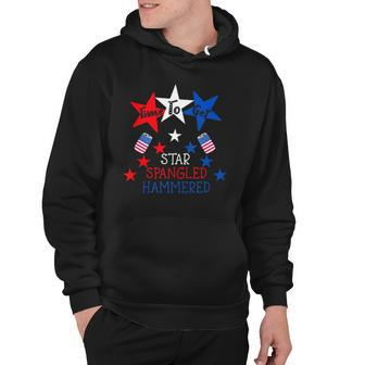 Time To Get Star Spangled Hammered 4Th Of July Drinking Gift Hoodie | Mazezy
