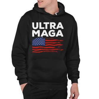 Ultra Maga Proud American Distressed Flag Patriotic Gift Hoodie | Favorety CA