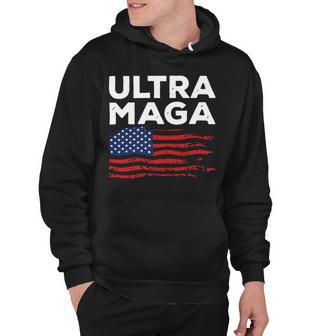 Ultra Maga Proud American Distressed Flag Patriotic Hoodie | Favorety CA