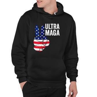 Ultra Maga Proud Ultra-Maga Vintage American Thumbs Up Hoodie - Thegiftio UK