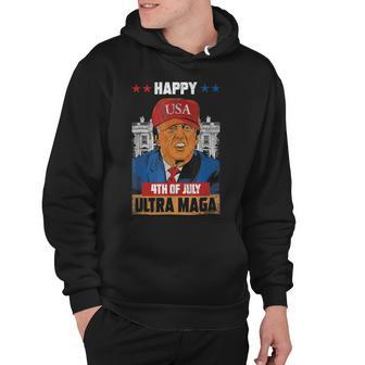 Ultra Maga Trump Happy 4Th Of July American Flag Hoodie | Favorety UK