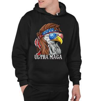 Ultra Maga Trump Sunglasses Eagle Head Usa Flag Bandana Hoodie - Monsterry