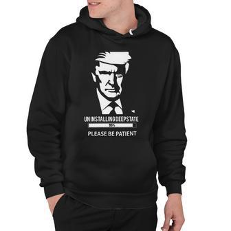 Ultra Maga Uninstalling Deep State Please Be Patient Funny Anti Biden Us Flag Pro Trump Trendy Hoodie | Favorety