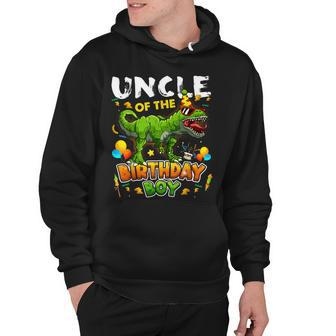 Uncle Of The Birthday Boy Dinosaur Uncle Family Birthday Hoodie - Seseable